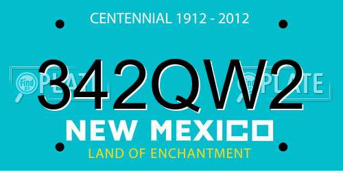 342QW2 New Mexico License Plate