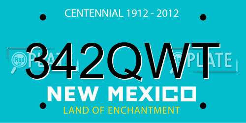 342QWT New Mexico License Plate