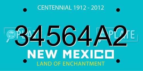 34564A2 New Mexico License Plate