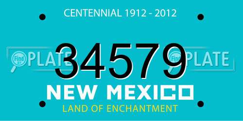 34579 New Mexico License Plate