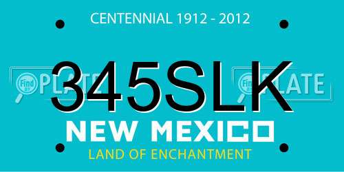 345SLK New Mexico License Plate