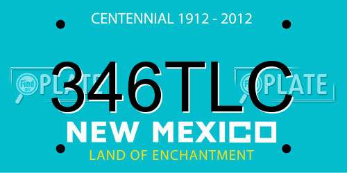 346TLC New Mexico License Plate