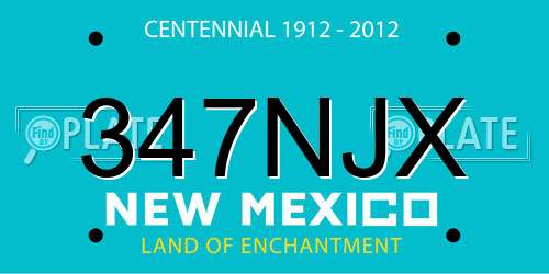 347NJX New Mexico License Plate