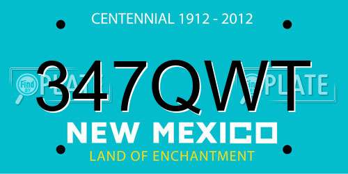 347QWT New Mexico License Plate