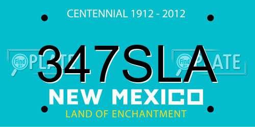 347SLA New Mexico License Plate