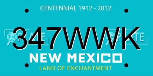 347WWK New Mexico License Plate