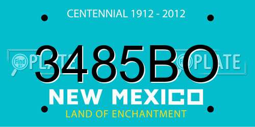 3485BO New Mexico License Plate