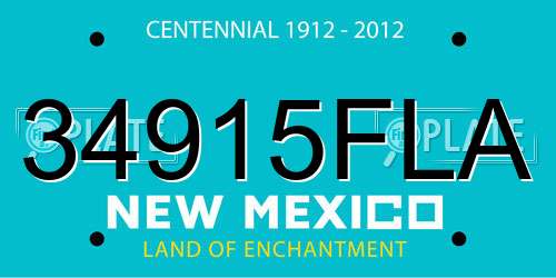 34915FLA New Mexico License Plate