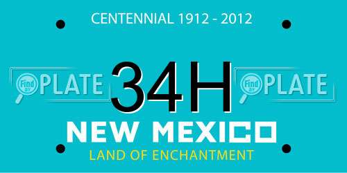 34H New Mexico License Plate