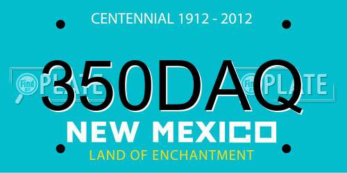 350DAQ New Mexico License Plate