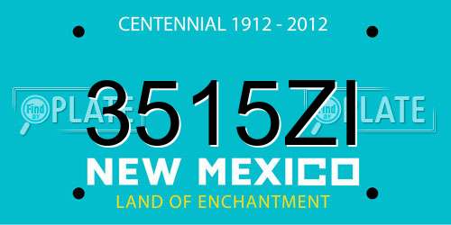 3515ZI New Mexico License Plate
