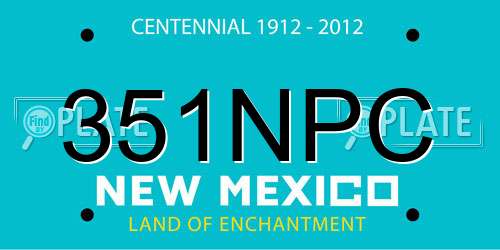 351NPC New Mexico License Plate