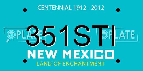 351STI New Mexico License Plate