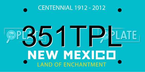 351TPL New Mexico License Plate