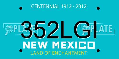 352LGI New Mexico License Plate