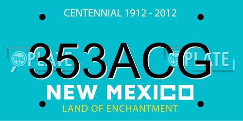 353ACG New Mexico License Plate