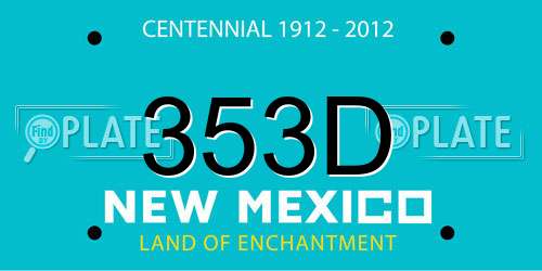 353D New Mexico License Plate