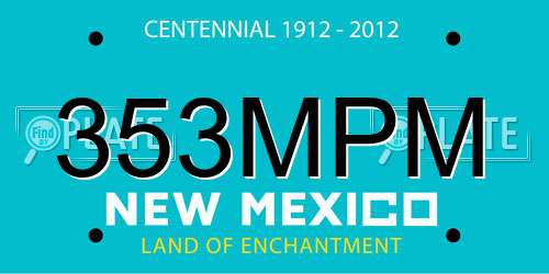 353MPM New Mexico License Plate