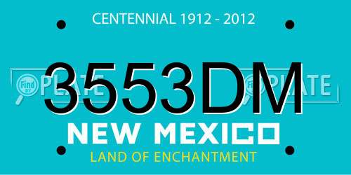 3553DM New Mexico License Plate