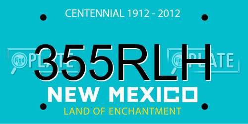355RLH New Mexico License Plate