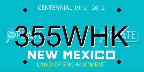 355WHK New Mexico License Plate