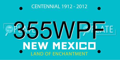 355WPF New Mexico License Plate
