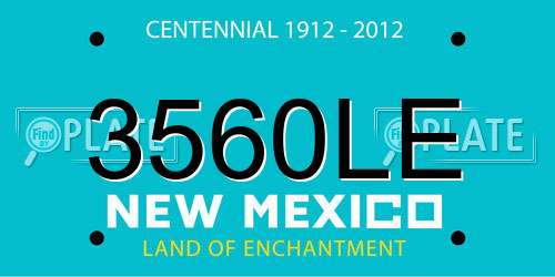 3560LE New Mexico License Plate