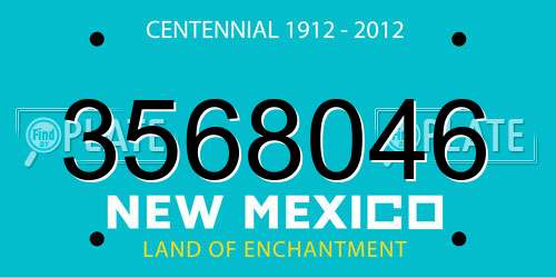 3568046 New Mexico License Plate