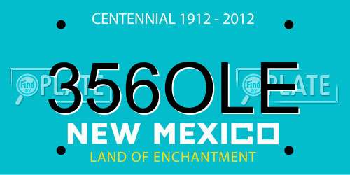 356OLE New Mexico License Plate