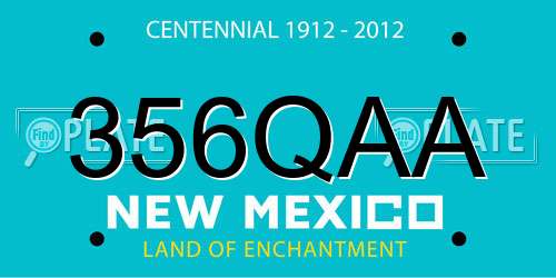 356QAA New Mexico License Plate