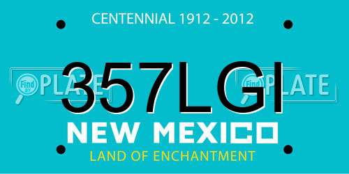 357LGI New Mexico License Plate