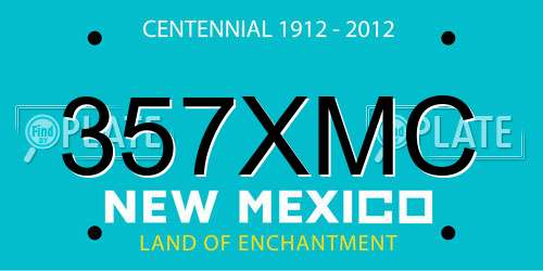 357XMC New Mexico License Plate