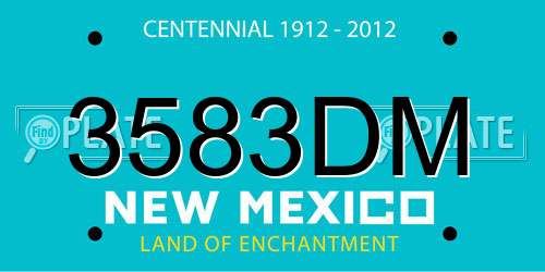 3583DM New Mexico License Plate