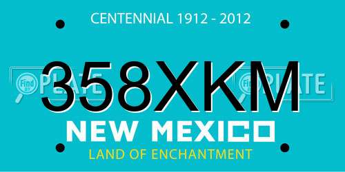 358XKM New Mexico License Plate