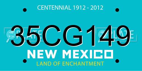 35CG149 New Mexico License Plate