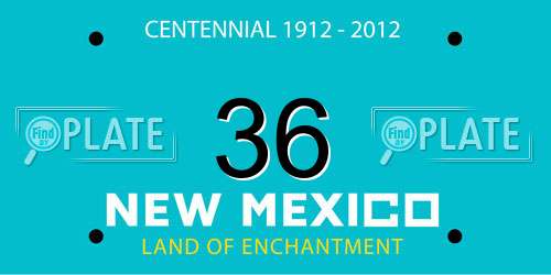 36 New Mexico License Plate