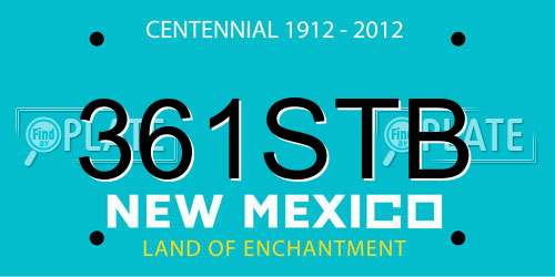 361STB New Mexico License Plate