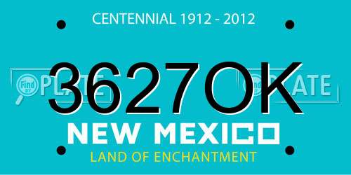 3627OK New Mexico License Plate