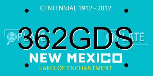 362GDS New Mexico License Plate
