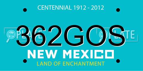 362GOS New Mexico License Plate