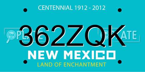 362ZQK New Mexico License Plate