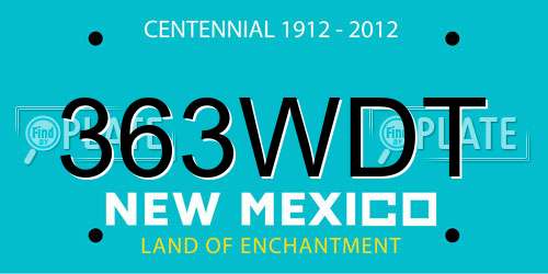 363WDT New Mexico License Plate