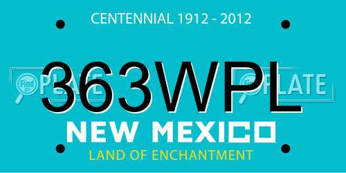 363WPL New Mexico License Plate