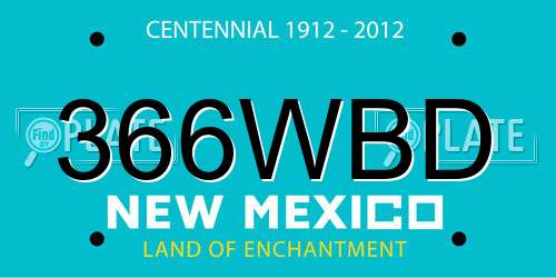 366WBD New Mexico License Plate