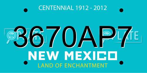 3670AP7 New Mexico License Plate