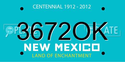 3672OK New Mexico License Plate