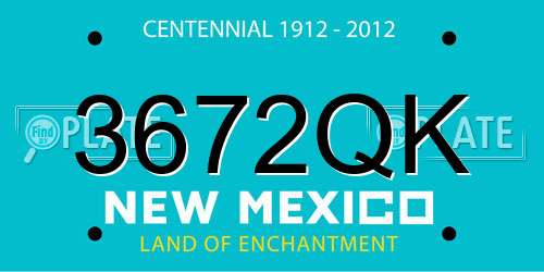 3672QK New Mexico License Plate