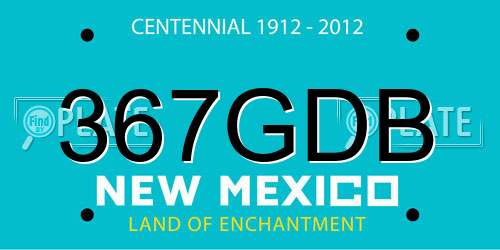 367GDB New Mexico License Plate