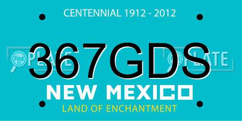 367GDS New Mexico License Plate