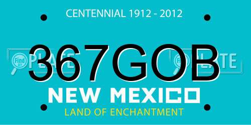 367GOB New Mexico License Plate